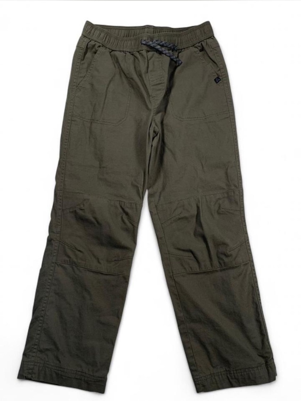 Gerry Weber Boys Olive Canvas Pants with Elastic Drawstring Waist size 14/16